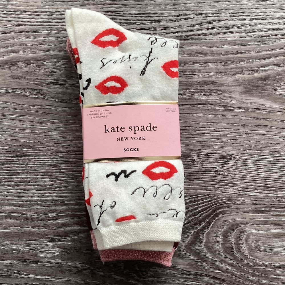 Kate Spade Valentine Socks 3pk 🔥HP🔥